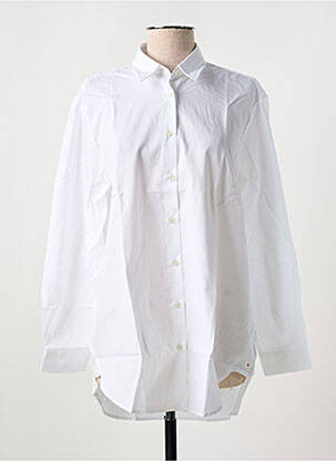 Chemisier coupe droite manches longues blanc LA CIBLE ROUGE femme