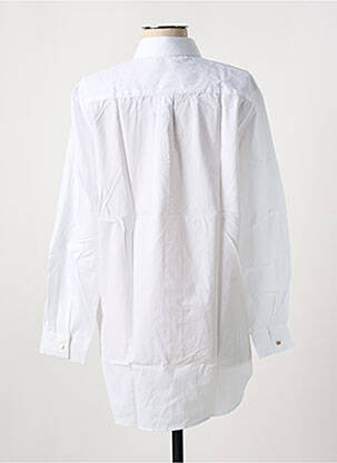 Chemisier coupe droite manches longues blanc LA CIBLE ROUGE femme