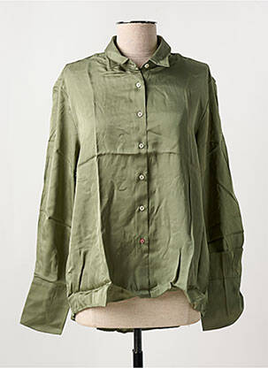 Chemisier coupe droite manches longues vert LA CIBLE ROUGE femme