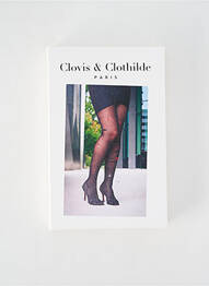 Collants imprimé fantaisie noir CLOVIS & CLOTHILDE femme