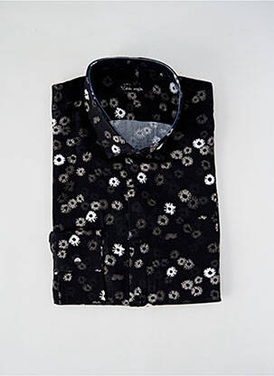 Chemise manches longues imprimé fleurs noir LA CIBLE ROUGE homme