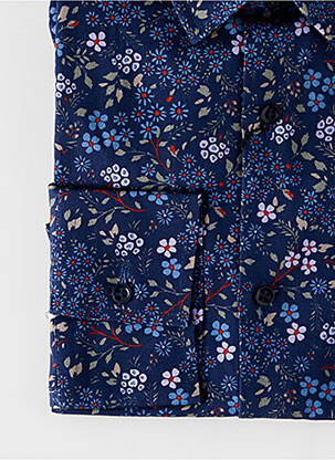 Chemise manches longues coupe cintrée bleu LA CIBLE ROUGE homme