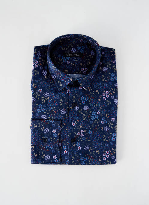 Chemise manches longues coupe cintrée bleu LA CIBLE ROUGE homme