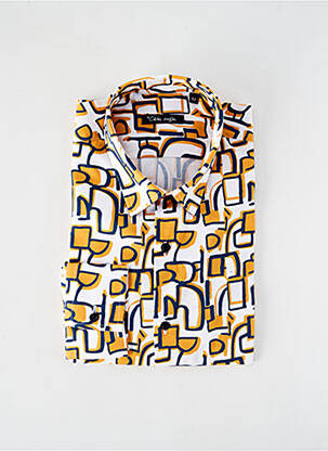 Chemise manches longues imprimé fantaisie blanc LA CIBLE ROUGE homme