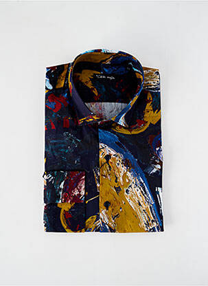 Chemise manches longues imprimé fantaisie bleu LA CIBLE ROUGE homme