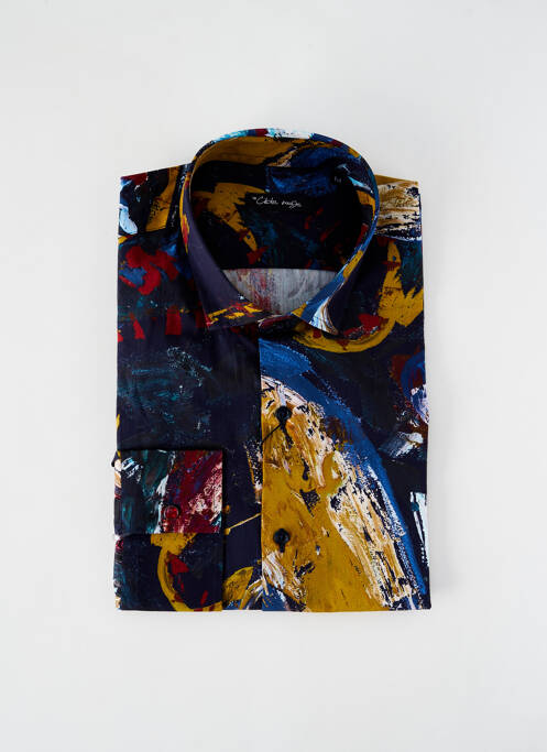 Chemise manches longues bleu LA CIBLE ROUGE pour homme