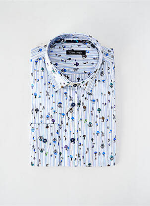 Chemise manches longues imprimé fantaisie blanc LA CIBLE ROUGE homme