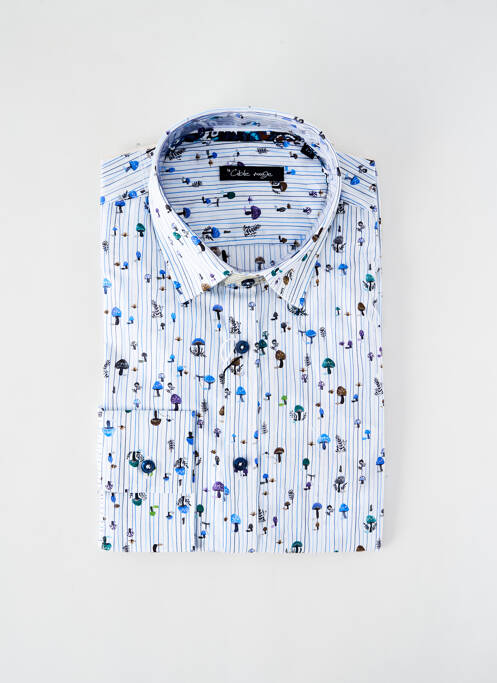 Chemise manches longues blanc LA CIBLE ROUGE pour homme