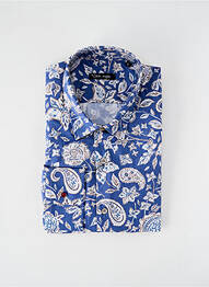 Chemise manches longues imprimé fantaisie bleu LA CIBLE ROUGE homme