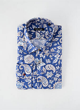 Chemise manches longues imprimé fantaisie bleu LA CIBLE ROUGE homme