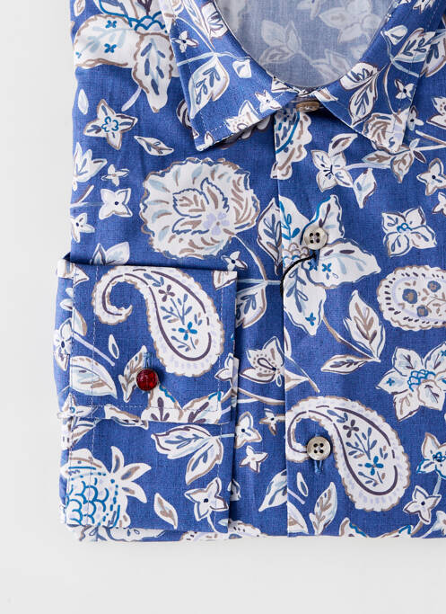 Chemise manches longues bleu LA CIBLE ROUGE pour homme