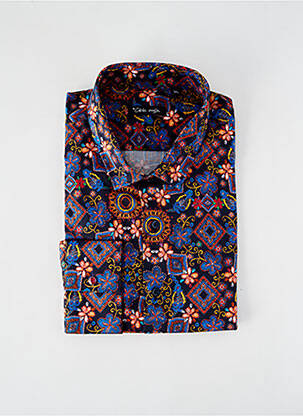 Chemise manches longues imprimé fleurs noir LA CIBLE ROUGE homme