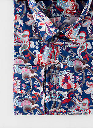 Chemise manches longues coupe droite bleu LA CIBLE ROUGE homme