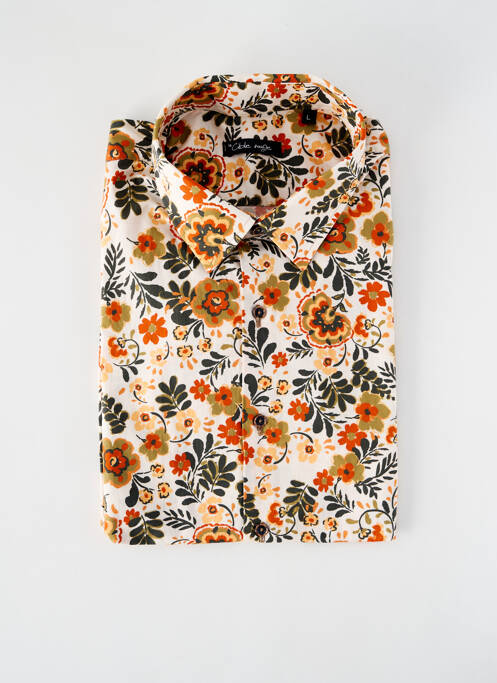 Chemise manches longues beige LA CIBLE ROUGE pour homme