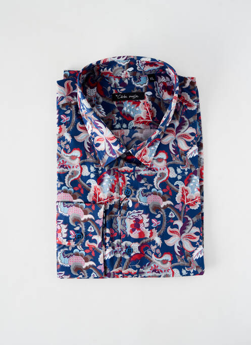 Chemise manches longues bleu LA CIBLE ROUGE pour homme