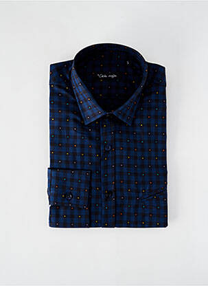 Chemise manches longues imprimé fantaisie bleu LA CIBLE ROUGE homme