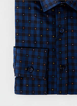 Chemise manches longues imprimé fantaisie bleu LA CIBLE ROUGE homme