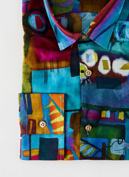 Chemise manches longues bleu LA CIBLE ROUGE homme