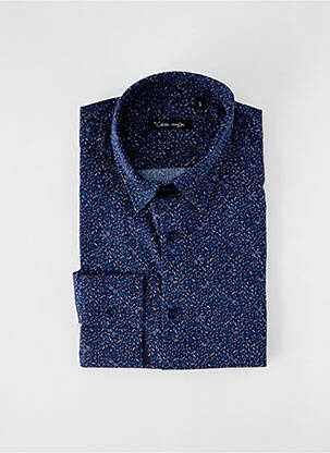 Chemise manches longues imprimé fantaisie bleu LA CIBLE ROUGE homme