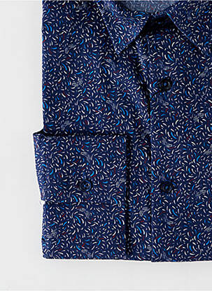 Chemise manches longues imprimé fantaisie bleu LA CIBLE ROUGE homme