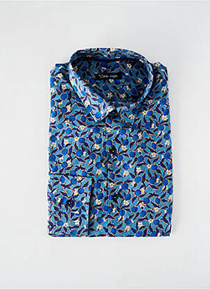 Chemise manches longues imprimé fantaisie bleu LA CIBLE ROUGE homme