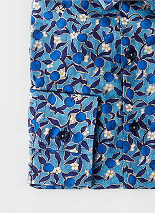 Chemise manches longues imprimé fantaisie bleu LA CIBLE ROUGE homme
