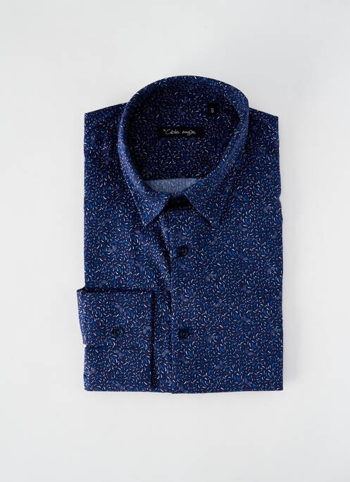 Chemise manches longues bleu LA CIBLE ROUGE pour homme