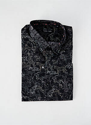 Chemise manches longues imprimé fantaisie noir LA CIBLE ROUGE homme