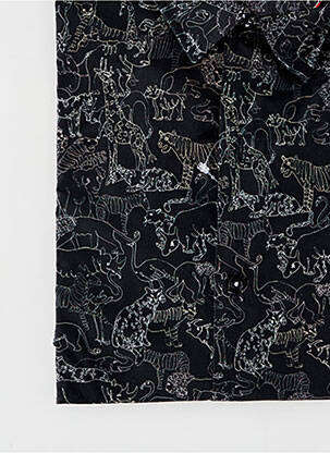 Chemise manches longues imprimé fantaisie noir LA CIBLE ROUGE homme