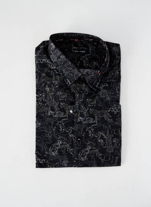 Chemise manches longues noir LA CIBLE ROUGE pour homme