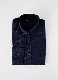 Chemise manches longues coupe cintrée bleu LA CIBLE ROUGE homme