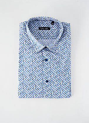 Chemise manches longues imprimé fantaisie bleu LA CIBLE ROUGE homme