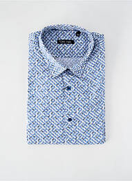 Chemise manches longues imprimé fantaisie bleu LA CIBLE ROUGE homme
