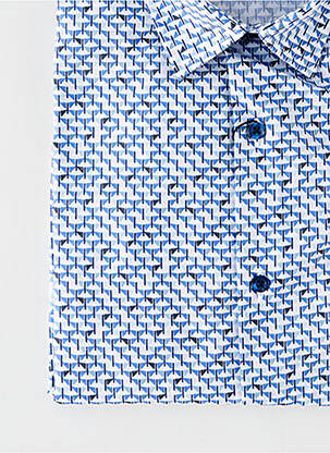 Chemise manches longues imprimé fantaisie bleu LA CIBLE ROUGE homme
