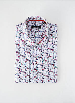 Chemise manches longues imprimé fantaisie blanc LA CIBLE ROUGE homme