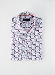 Chemise manches longues imprimé fantaisie blanc LA CIBLE ROUGE homme