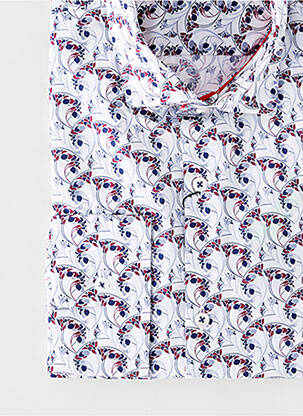 Chemise manches longues imprimé fantaisie blanc LA CIBLE ROUGE homme