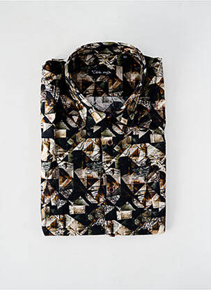 Chemise manches longues imprimé fantaisie noir LA CIBLE ROUGE homme