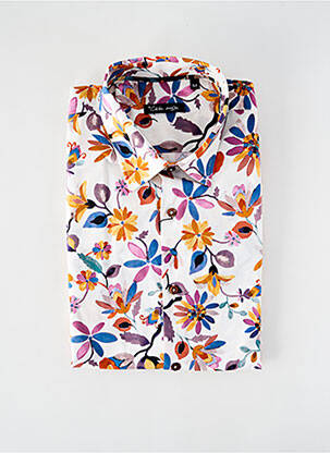 Chemise manches longues imprimé fantaisie blanc LA CIBLE ROUGE homme
