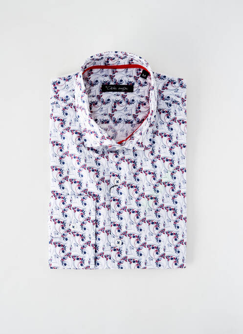 Chemise manches longues imprimé fantaisie blanc LA CIBLE ROUGE homme