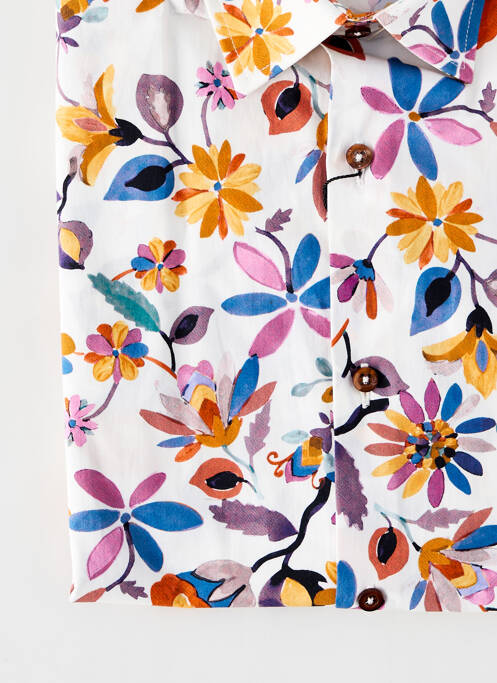 Chemise manches longues blanc LA CIBLE ROUGE pour homme