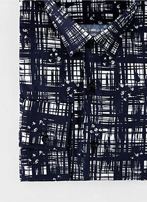 Chemise manches longues imprimé fantaisie noir LA CIBLE ROUGE homme