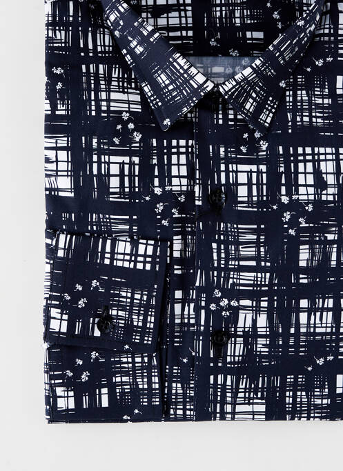 Chemise manches longues imprimé fantaisie noir LA CIBLE ROUGE homme