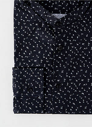 Chemise manches longues imprimé fantaisie noir LA CIBLE ROUGE homme