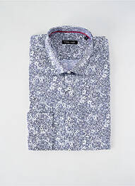 Chemise manches longues imprimé fantaisie bleu LA CIBLE ROUGE homme