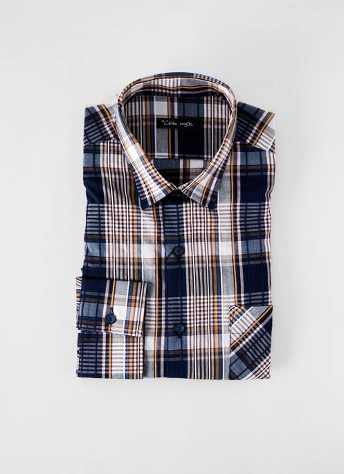 Chemise manches longues bleu LA CIBLE ROUGE pour homme