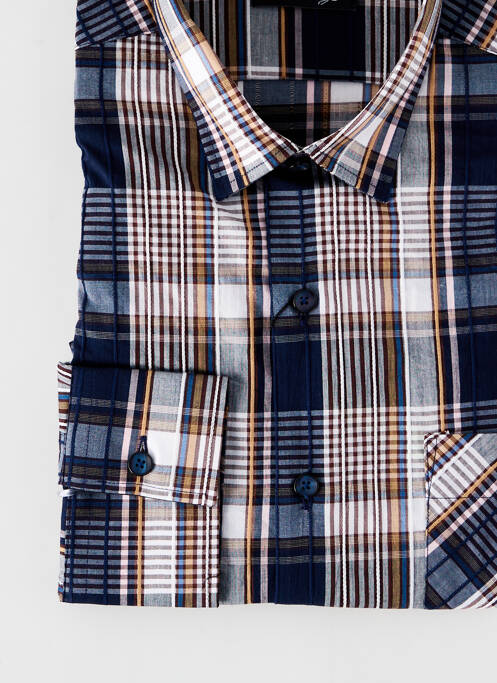 Chemise manches longues bleu LA CIBLE ROUGE pour homme