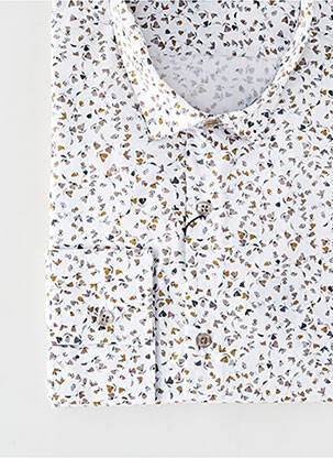 Chemise manches longues imprimé fantaisie blanc LA CIBLE ROUGE homme