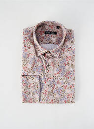 Chemise manches longues coupe cintrée beige LA CIBLE ROUGE homme