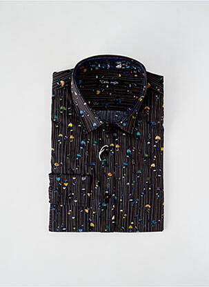 Chemise manches longues imprimé fantaisie noir LA CIBLE ROUGE homme